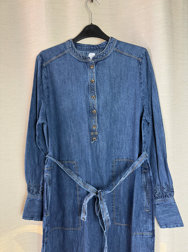 John Lewis Button Front Midi Dress - UK 12