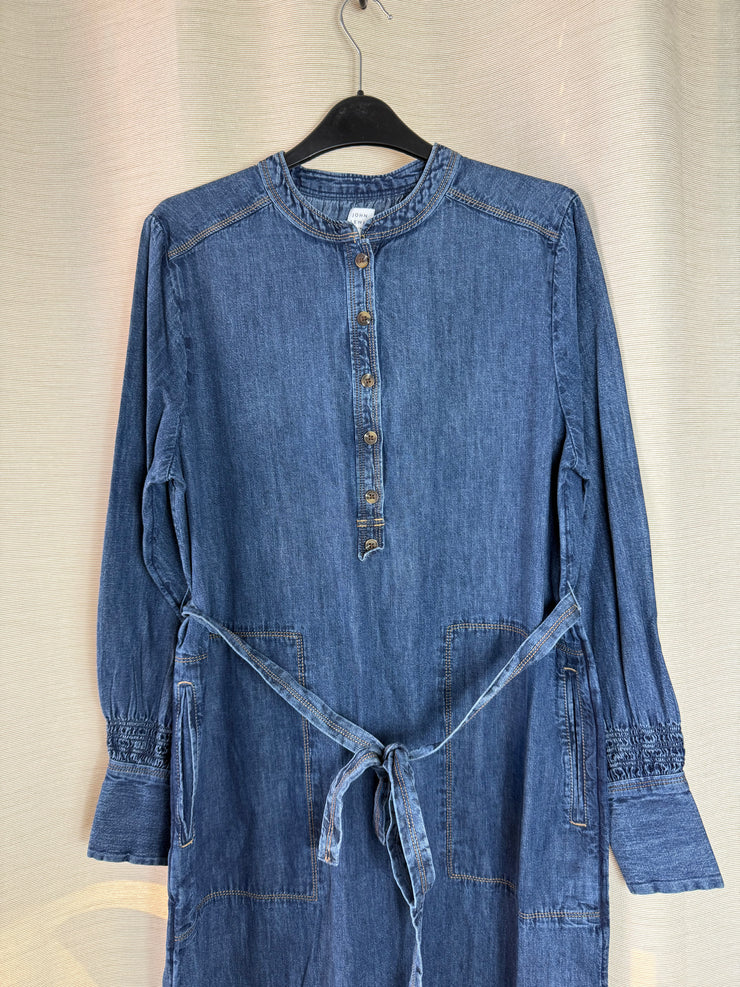 John Lewis Button Front Midi Dress - UK 12