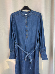 John Lewis Button Front Midi Dress - UK 12