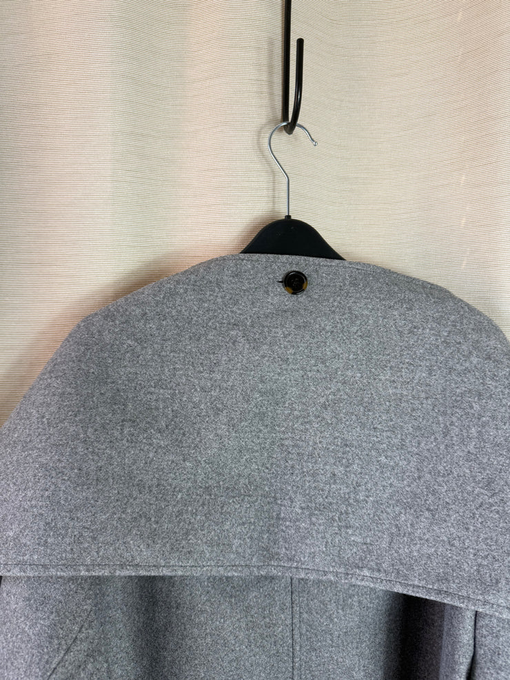 John Lewis grey wool scarf coat - Large