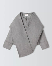 John Lewis grey wool scarf coat - Large