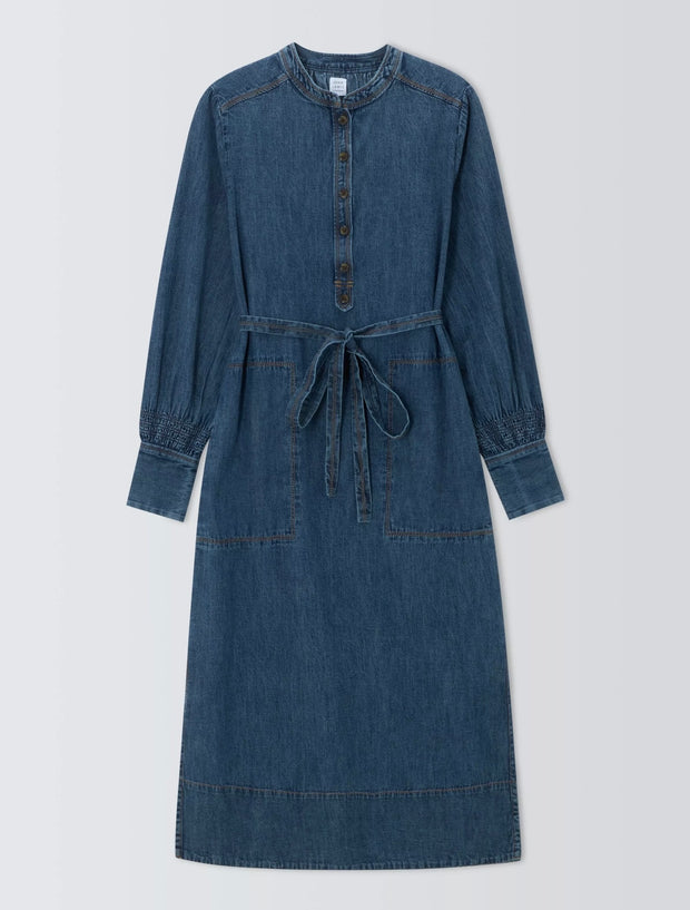 John Lewis Button Front Midi Dress - UK 12