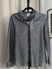 &Other Stories sheer metallic blouse - Size 10