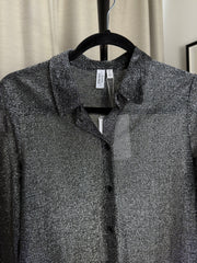 &Other Stories sheer metallic blouse - Size 10