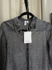 &Other Stories sheer metallic blouse - Size 10