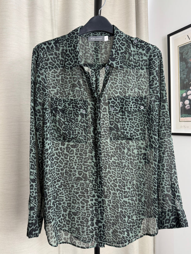 Mint Velvet Leopard Print Blouse - Size 10