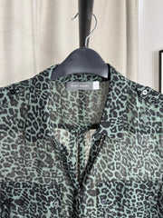 Mint Velvet Leopard Print Blouse - Size 10