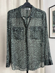 Mint Velvet Leopard Print Blouse - Size 10
