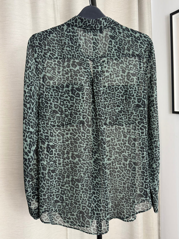 Mint Velvet Leopard Print Blouse - Size 10