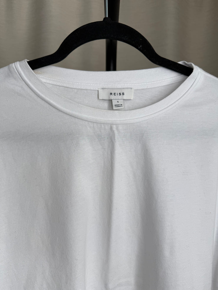 Reiss capped sleeve white tee - SMALL