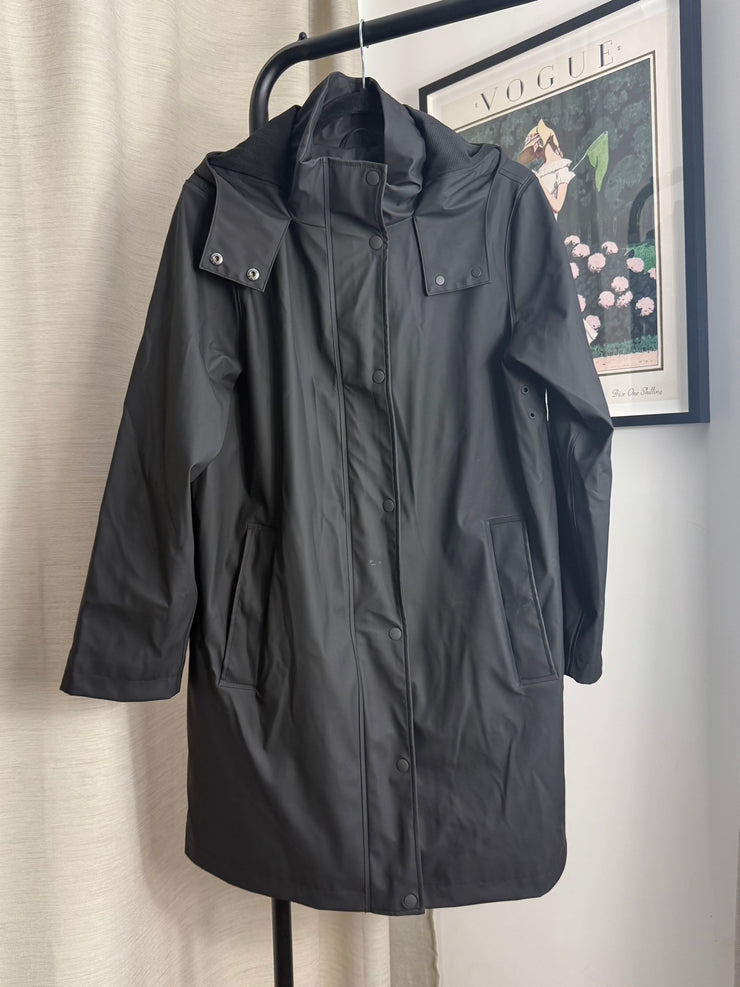 Marks and Spencer Black Rain Coat - UK 12