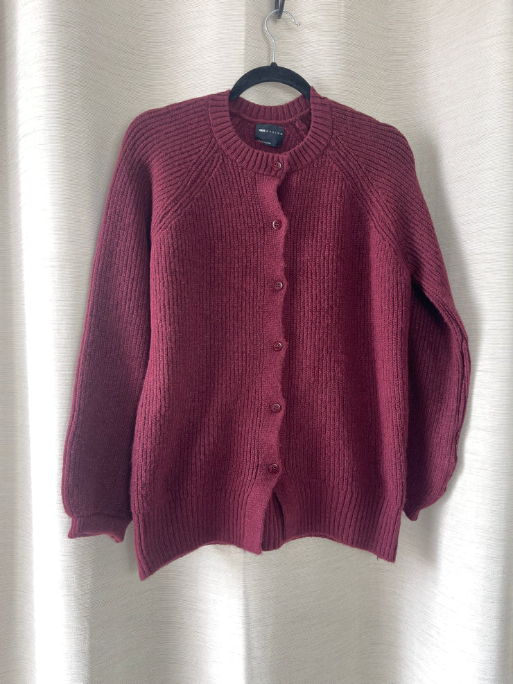 ASOS Burgundy Cardigan - UK 8-10