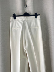 Zara butter yellow ecru straight trousers - Medium